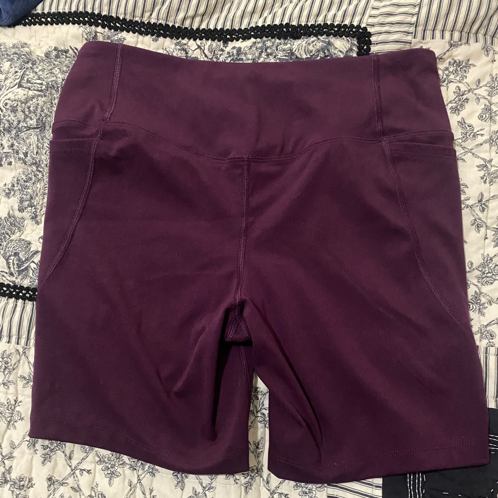 Athletic Works Women's Dark Purple Bike Shorts NWOT